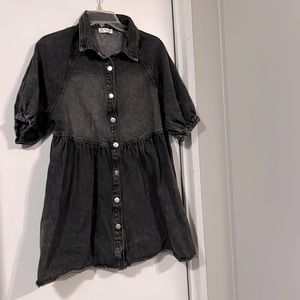 Vestique Black Button-Up Dress
